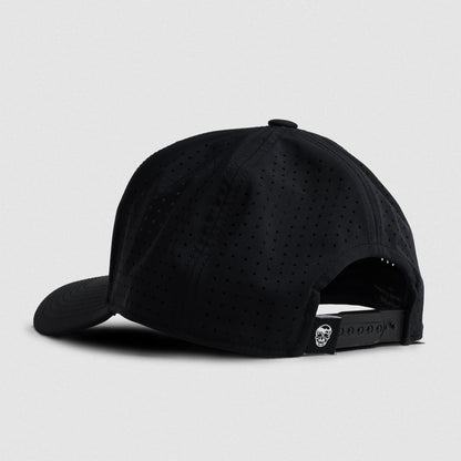 Hybrid Performance 5-Panel Hat - Black/White
