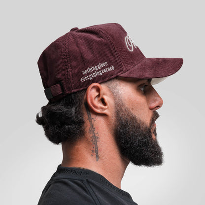 Corduroy Reapers 5-Panel Hat - Velvet/Tan