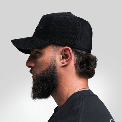 Corduroy Reapers 5-Panel Hat - Black/Black