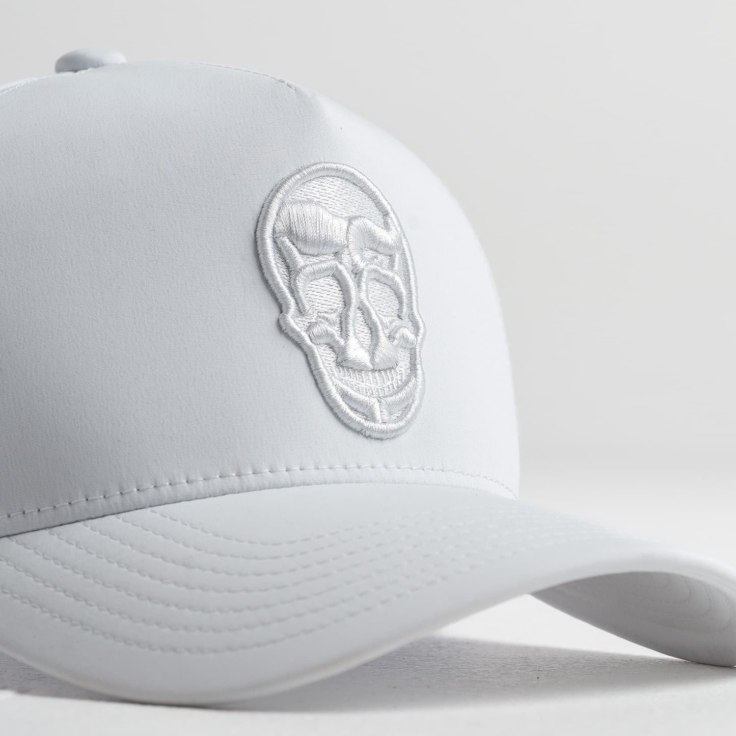 Hybrid Performance 5-Panel Hat - White/White