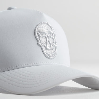 Hybrid Performance 5-Panel Hat - White/White