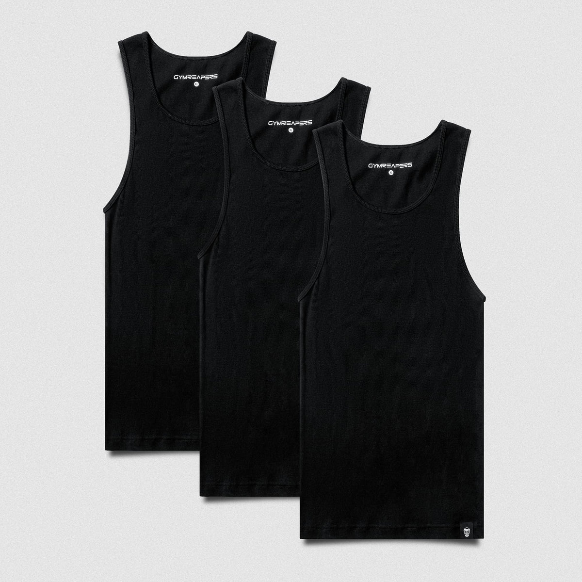 Men's Ribbed Tank 3-Pack - Black