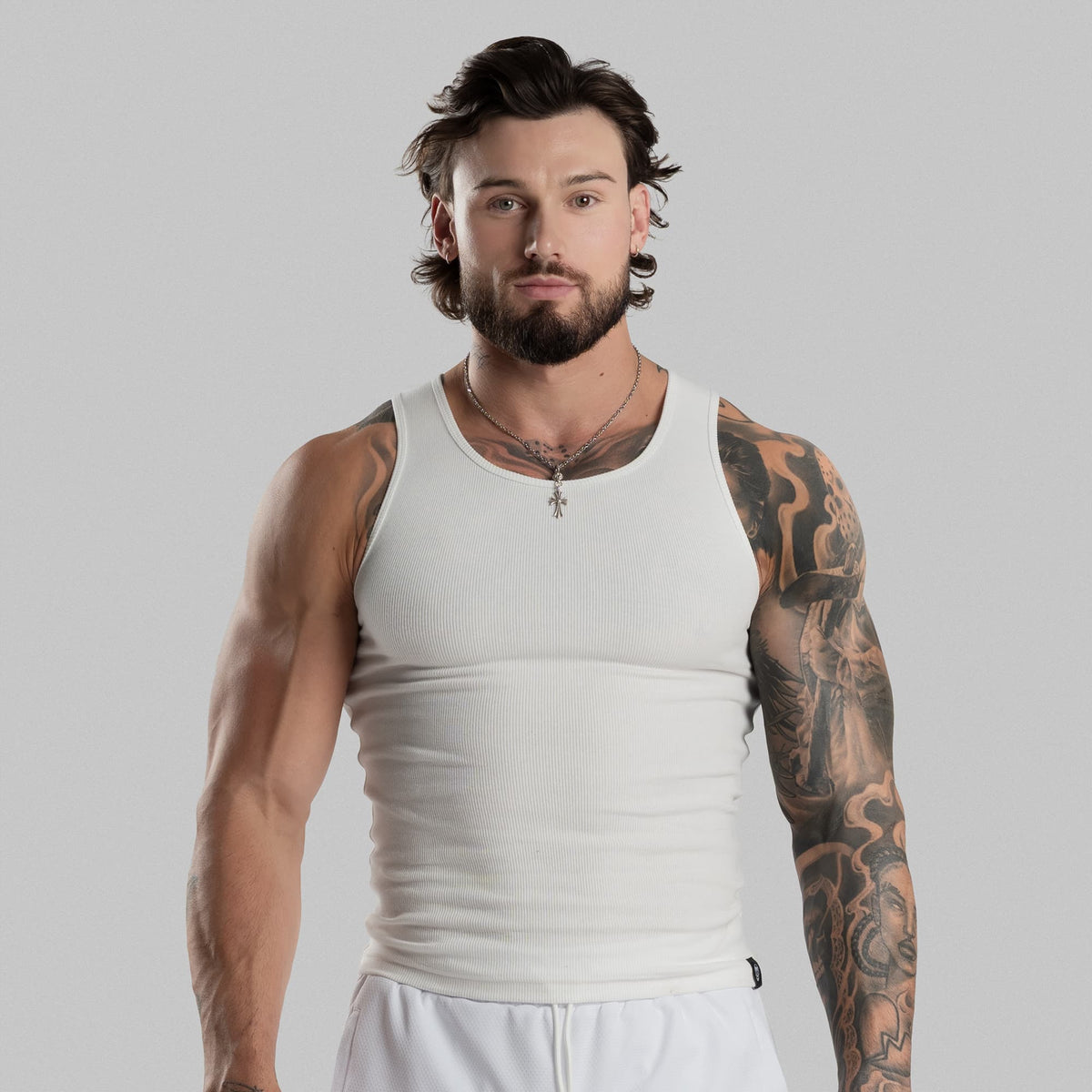 Men's Ribbed Tank 3-Pack - Black / Gray / White