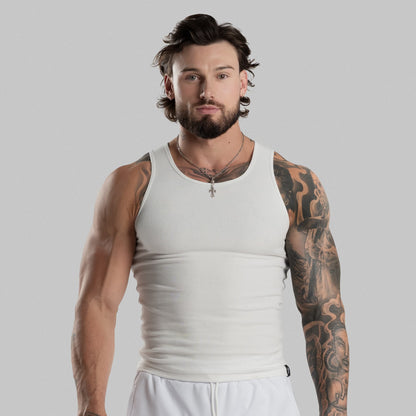 Men's Ribbed Tank 3-Pack - Black / Gray / White