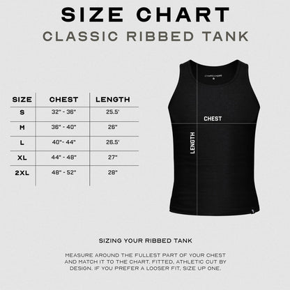 Men's Ribbed Tank 3-Pack - Black / Gray / White