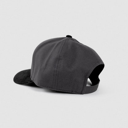 5-Panel Initial Suede Hat - Gray/Black