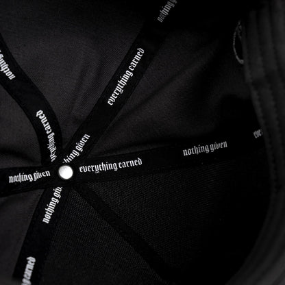 5-Panel Initial Suede Hat - Gray/Black