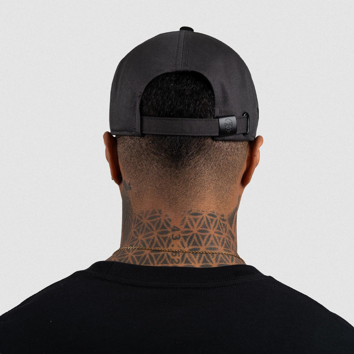 5-Panel Initial Suede Hat - Gray/Black
