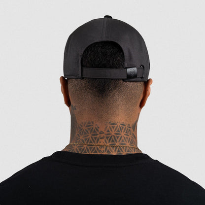 5-Panel Initial Suede Hat - Gray/Black