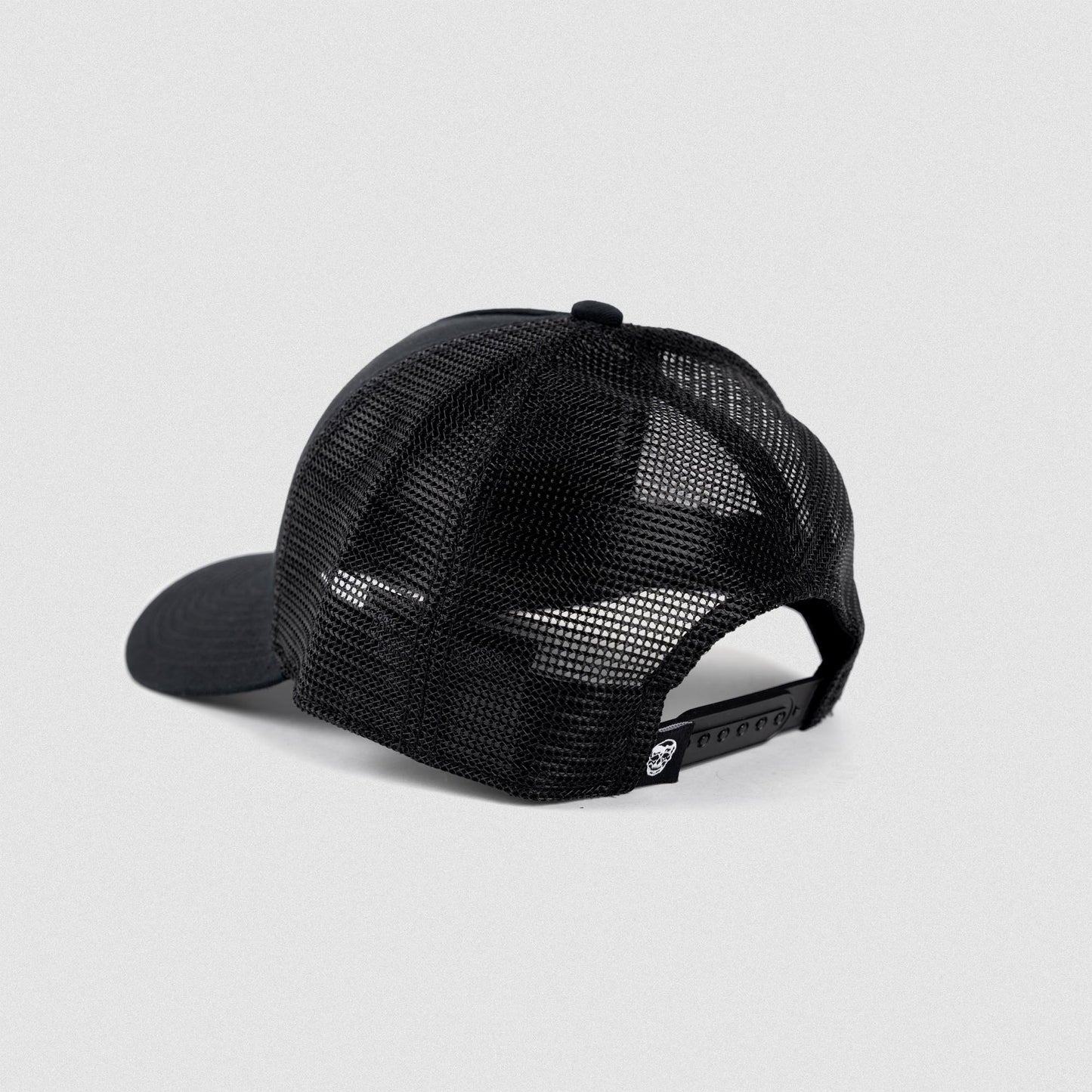 5-Panel Initial Trucker Hat - Black/Black