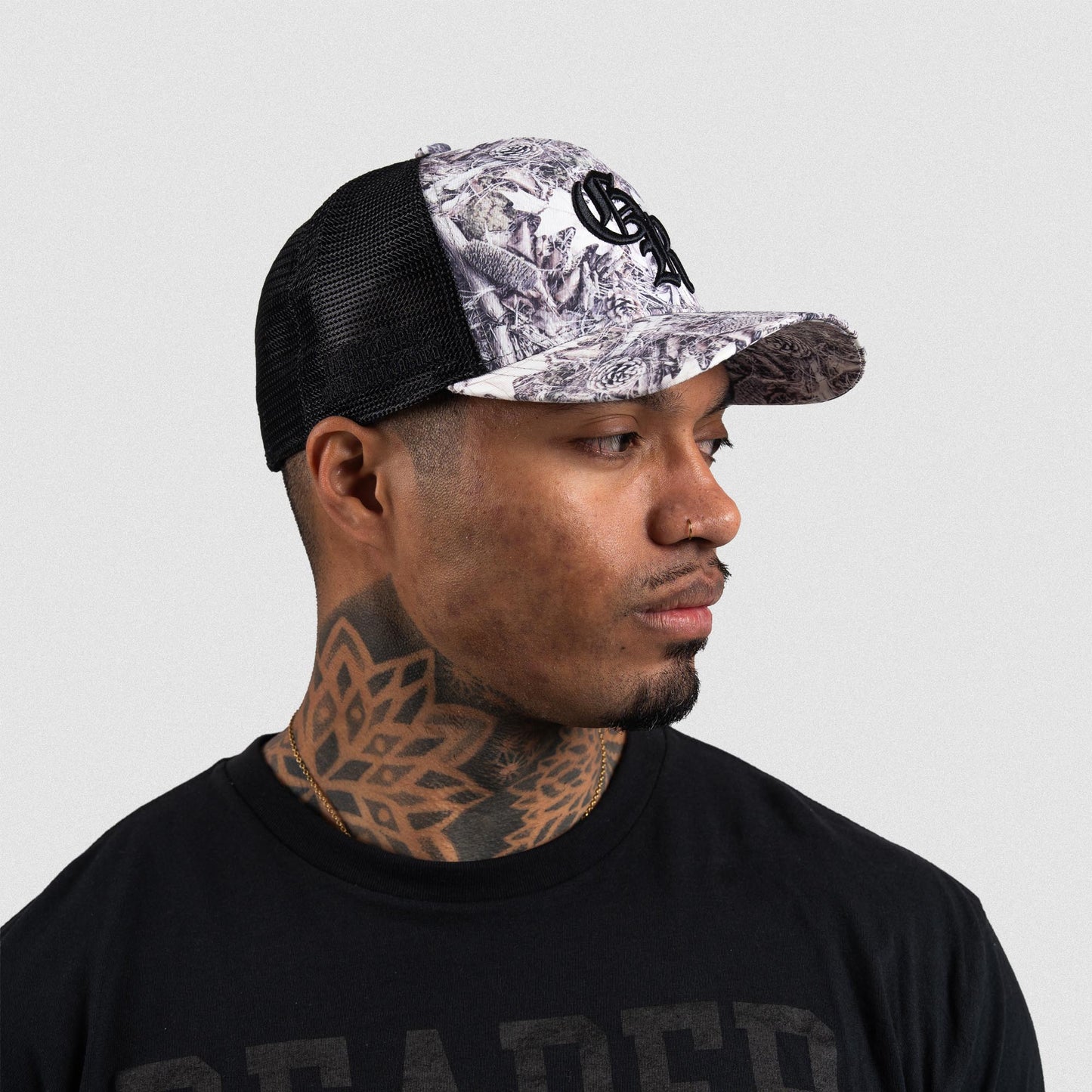 5-Panel Initial Trucker Hat - Camo