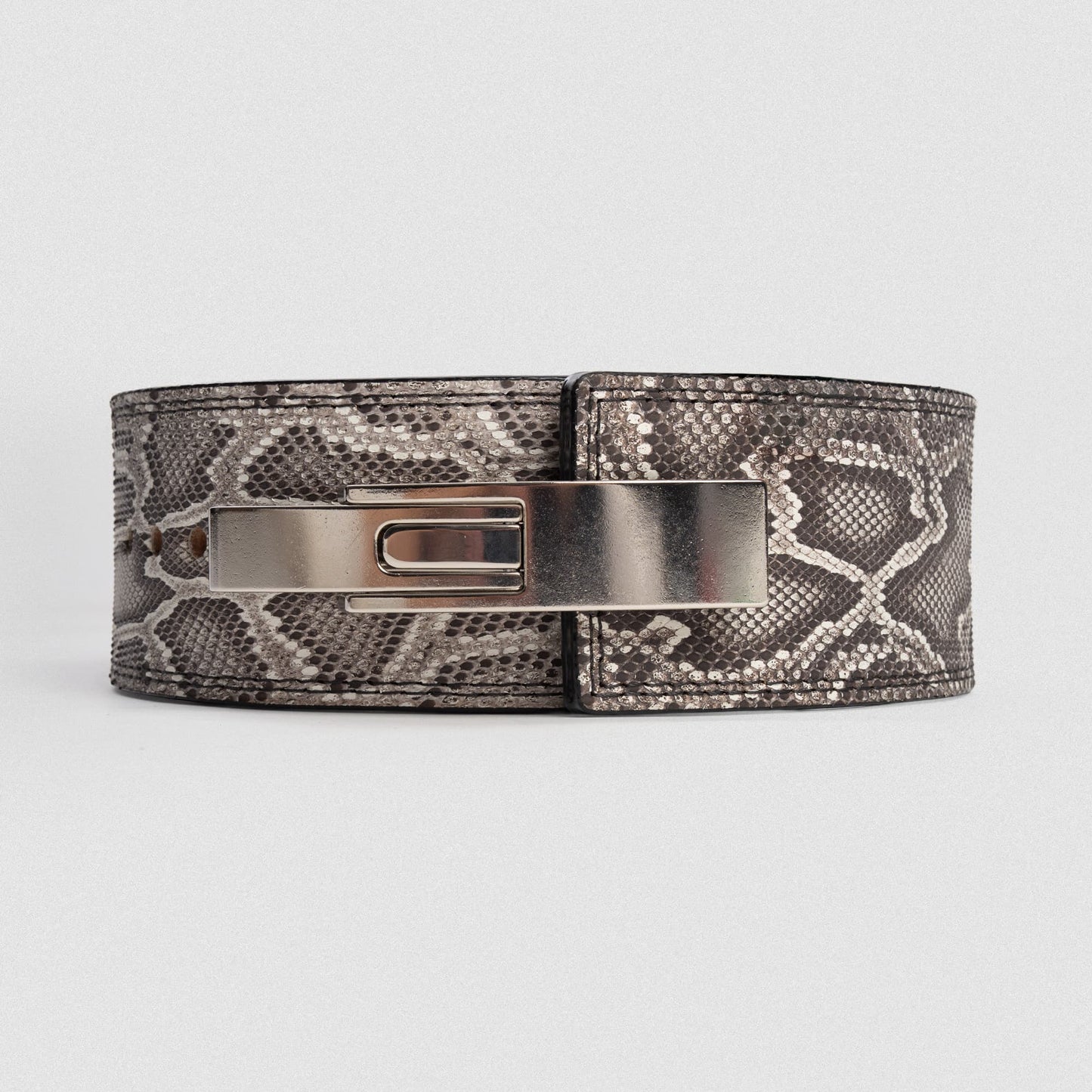 10MM Lever Belt - White Python