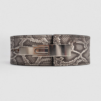 10MM Lever Belt - White Python