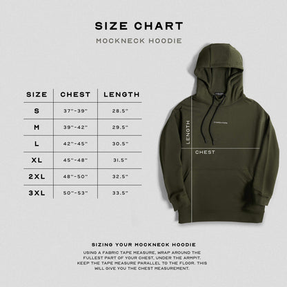 Axis Mockneck Hoodie - OD Green