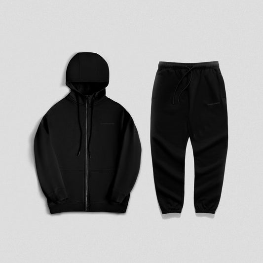 Axis Zip-Up Set - Black