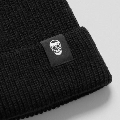Ribbed Knit Skull Beanie