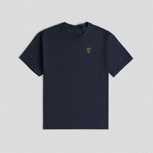 Core Skull Shirt - Navy/Gold
