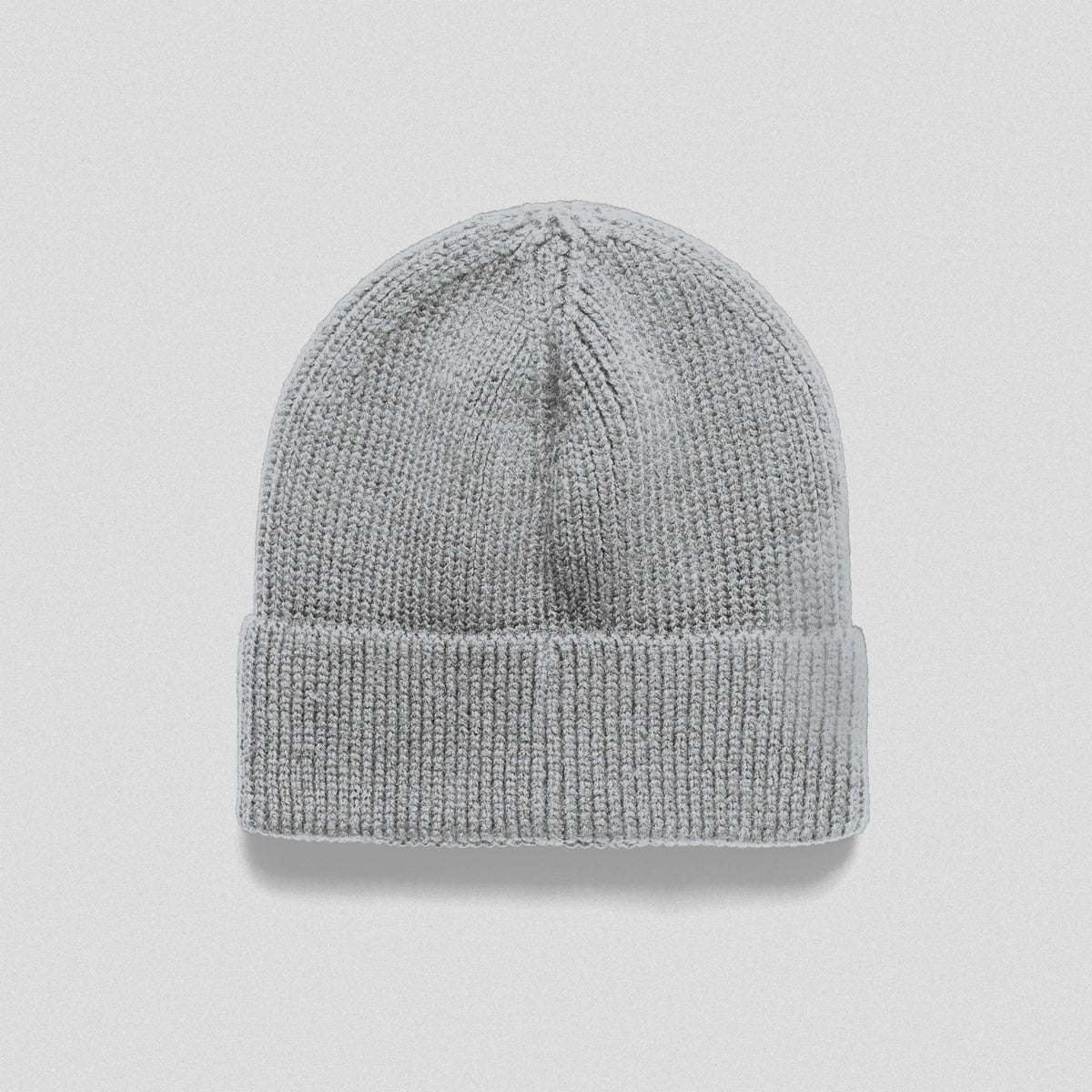 Ribbed Knit Skull Beanie - Gray