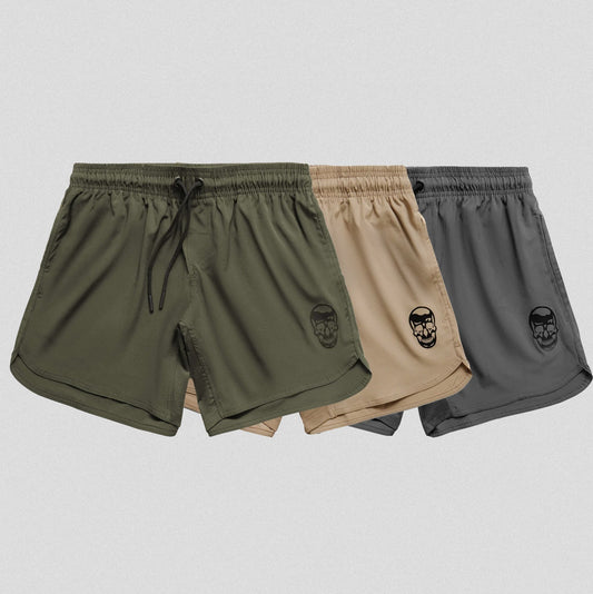 Training Shorts 3-Pack - Green/Sand/Gray
