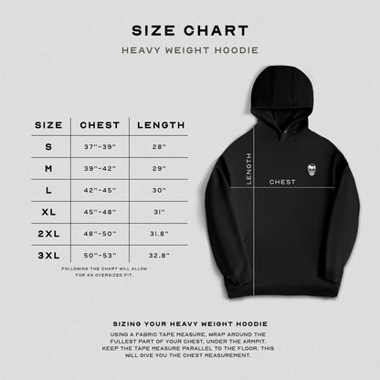 Heavyweight Hoodie - Black/White