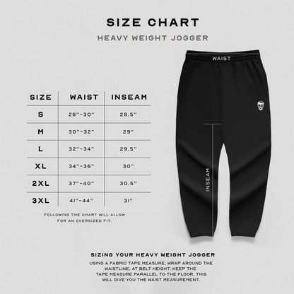 Heavyweight Jogger - Black/White