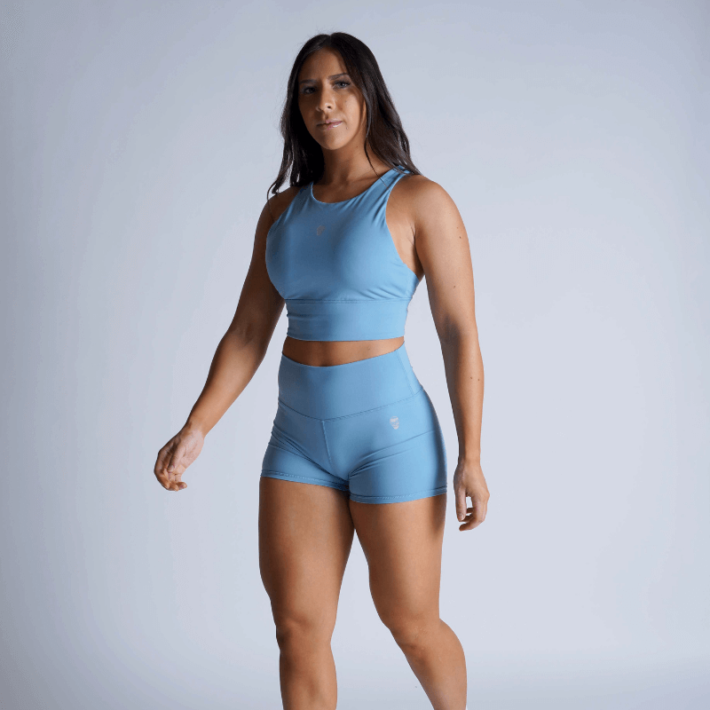 Revive High Neck Bra - Sky Blue