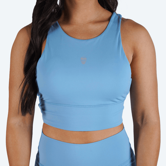 Revive High Neck Bra - Sky Blue