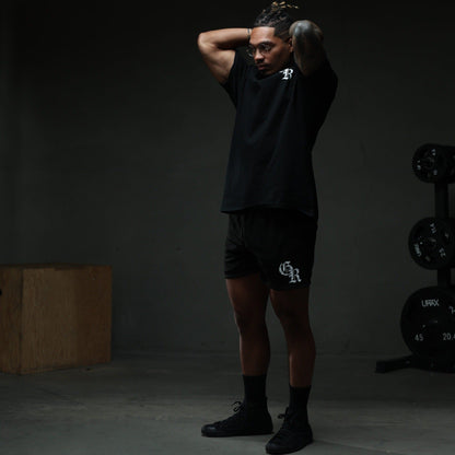 Initial Shorts - Black/White