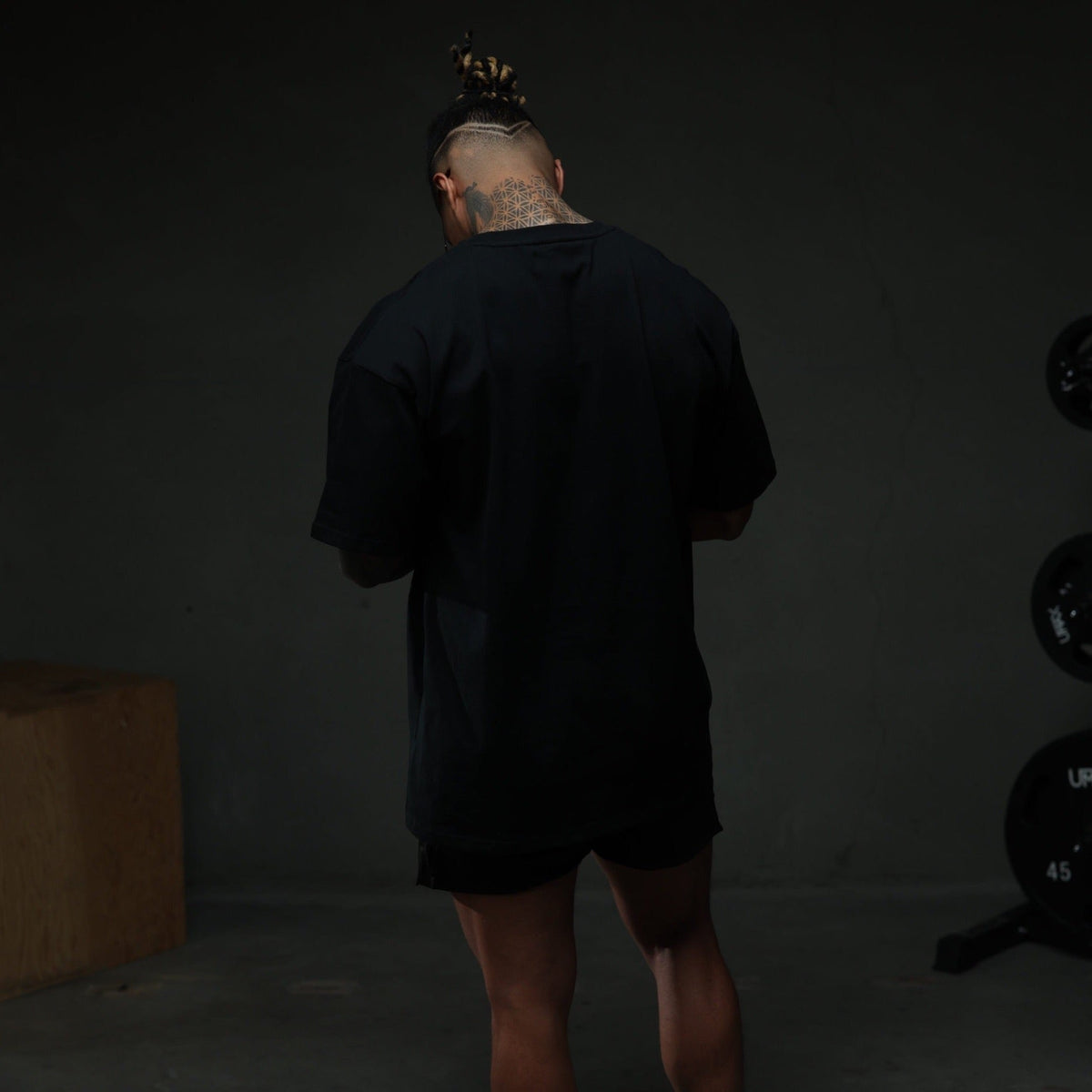 Initial Tee - Black/Black