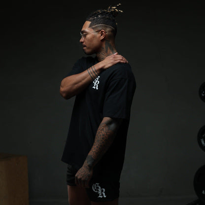 Initial Tee - Black/White