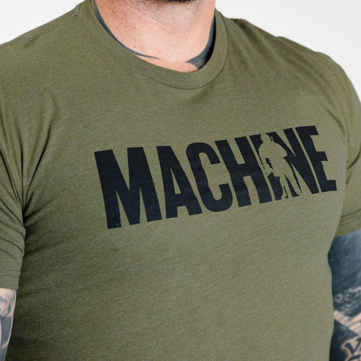 Machine Stamp Tee - Military Green