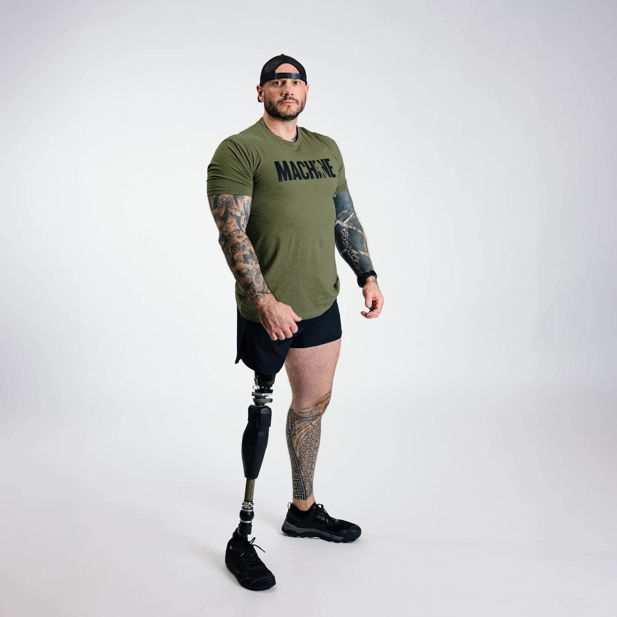 Machine Stamp Tee - Military Green