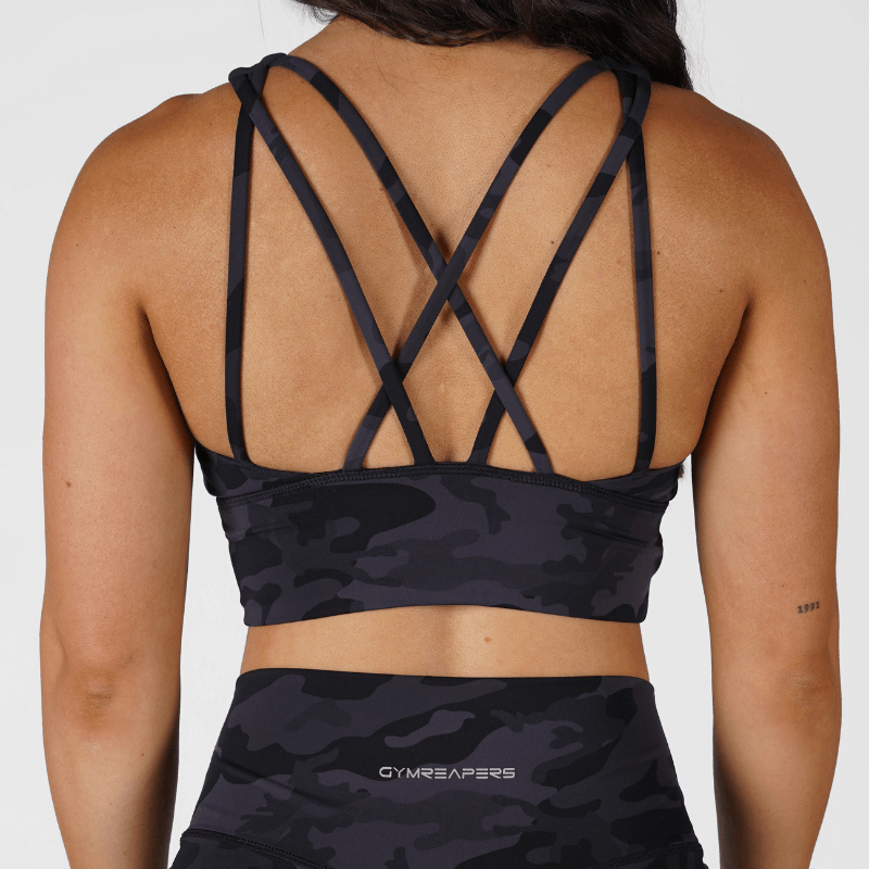 Revive High Neck Bra - Midnight Camo