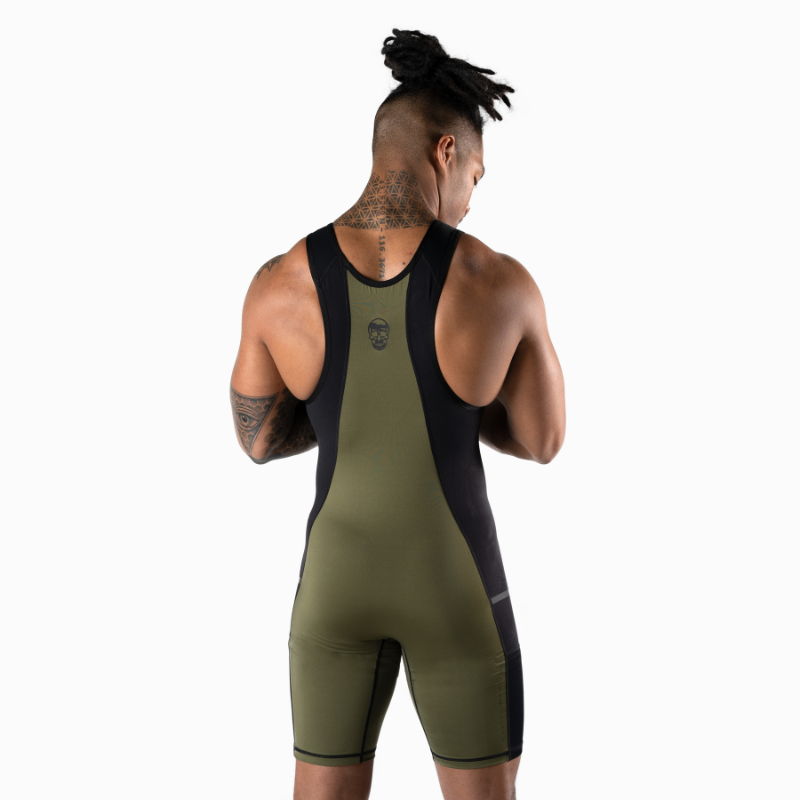 Apex Weightlifting Singlet - OD Green (IPF Approved)