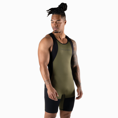Apex Weightlifting Singlet - OD Green (IPF Approved)