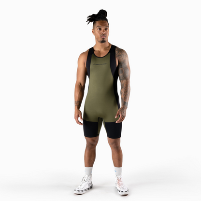 Apex Weightlifting Singlet - OD Green (IPF Approved)