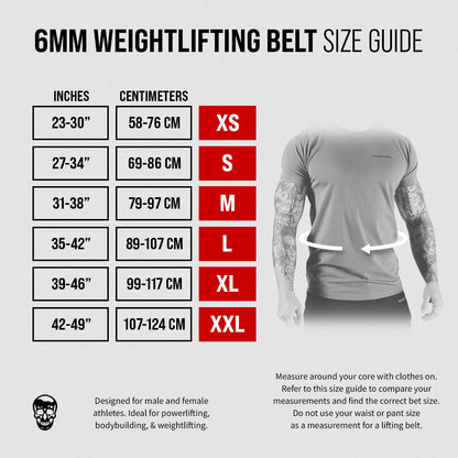 6mm Weightlifting Belt