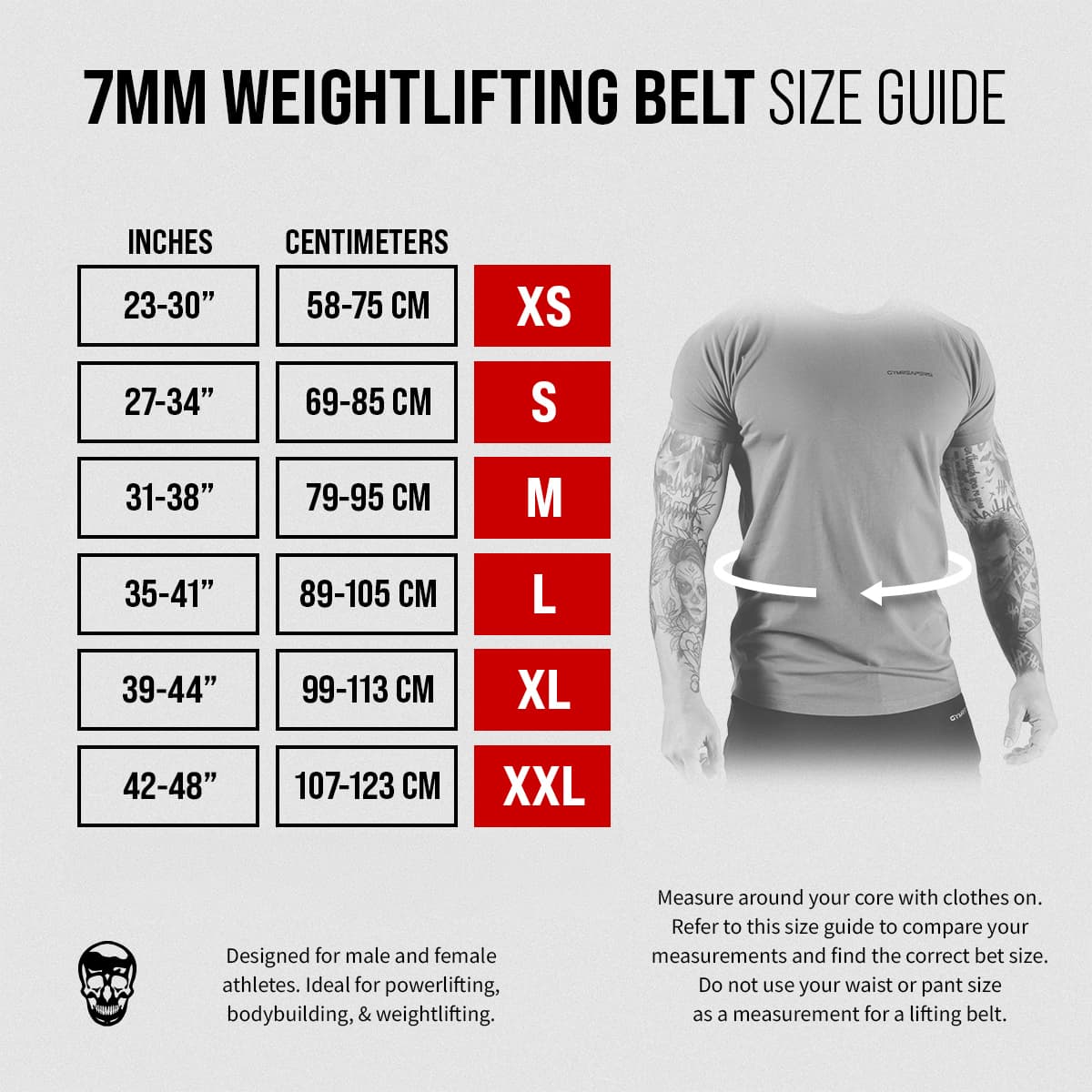 Gymreapers Weightlifting Belt | 7mm Leather Back Support