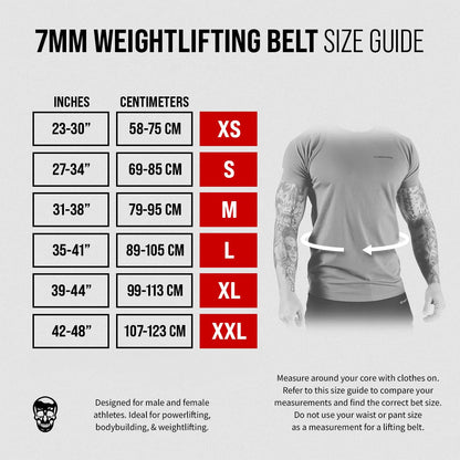 Gymreapers Weightlifting Belt | 7mm Leather Back Support