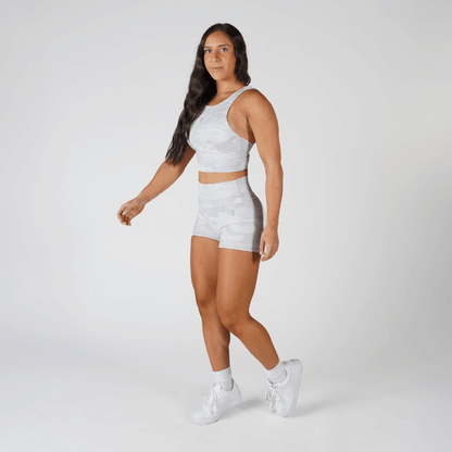 Revive High Neck Bra - White Camo